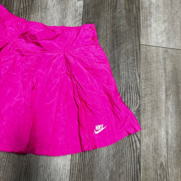Vintage Nike Challenge Court Nylon Pleated hot Pink Tennis Skirt 6 skort pickle - Picture 5 of 9
